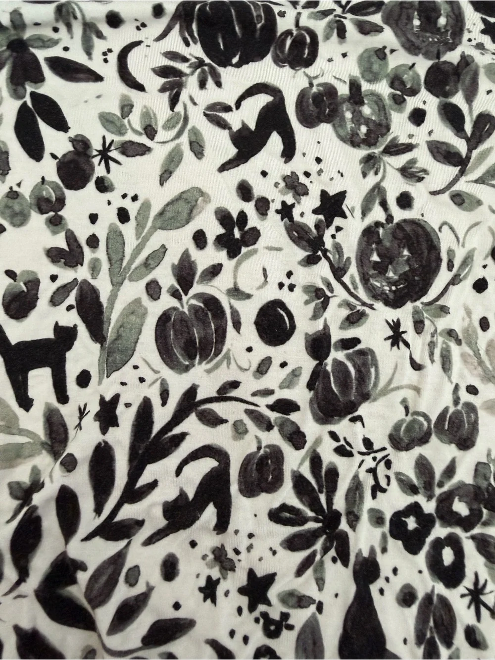 The Sleepy Sloth Salem Black Cat Standard Crib Sheet GUC